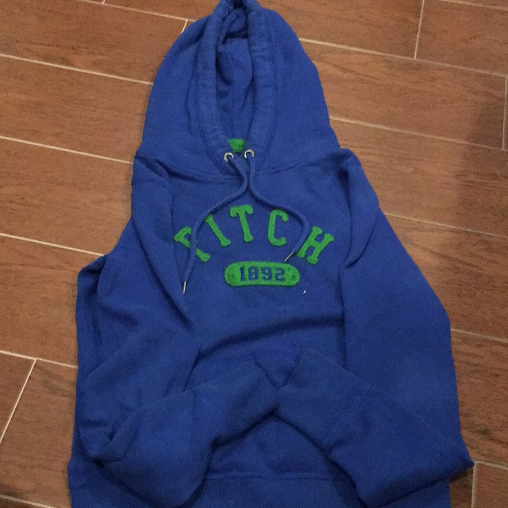 Abercrombie and Fitch blue drawstring hoodie